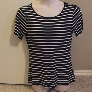 Cable and Gauge Black and White Tee